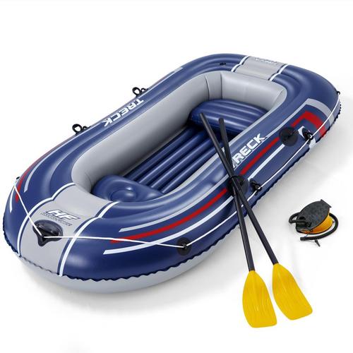 新款充气救生皮筏艇游泳池钓鱼亲子成人儿童三人皮划艇充气艇