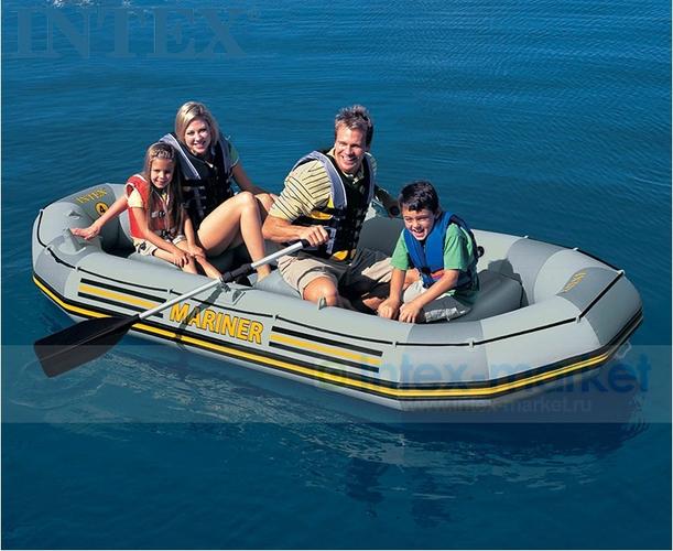 正品intex68376四人专业水手充气气船冲锋橡皮艇皮划艇皮划艇充气艇